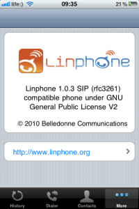 Linphone About